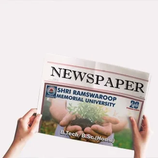 Newspaper mockup for a university admission advertisement
