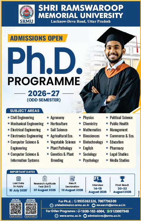 PhD programme admission advertisement