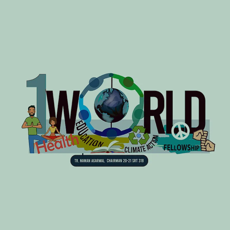 One World pin design